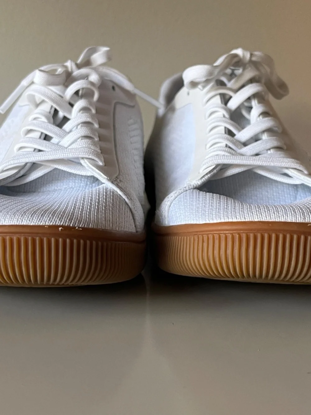 Flux Adapt Knit Trainers White/Gum M10 W11 Zero Drop Wide Toe Box Breathable